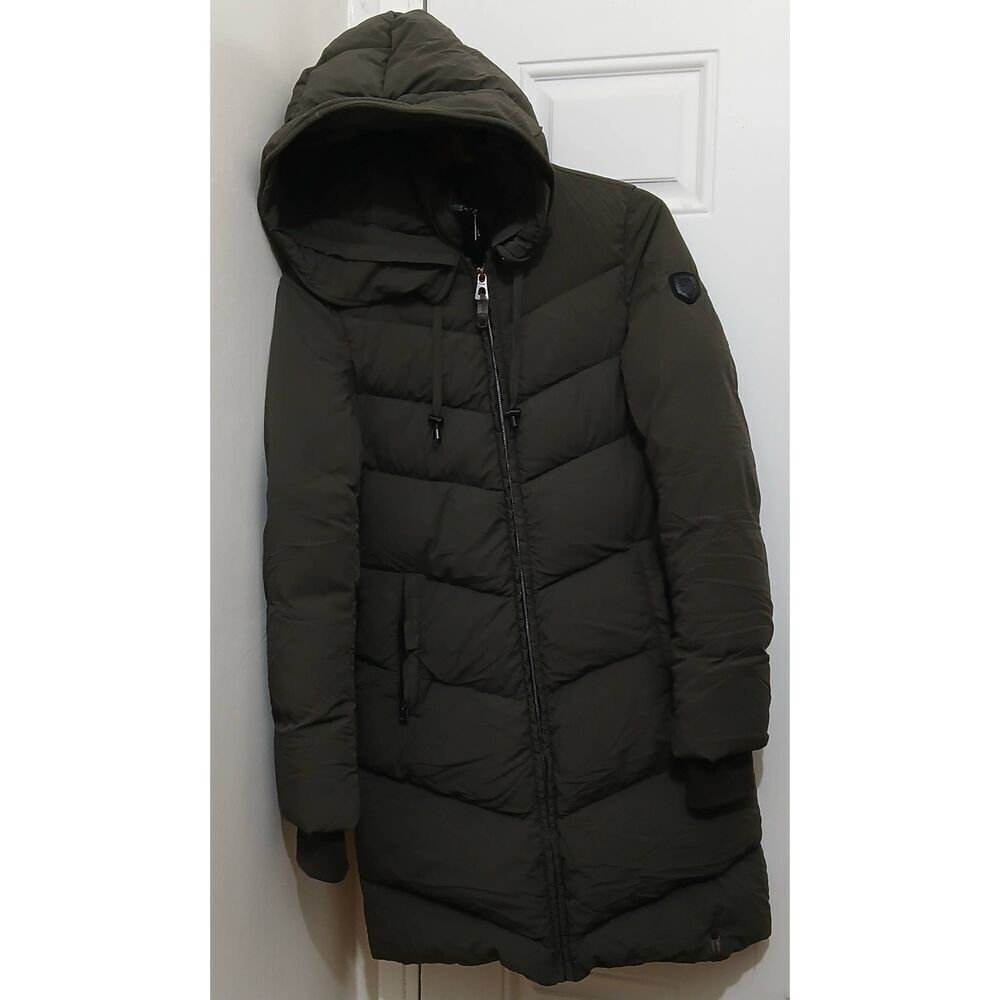 Rudsak womens xsmall army green hoodie long winter puffer coat jacket